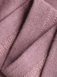 DAZY Solid Color Henley Neck Top And Loose Shorts Women Pajama Set - Purple - View 9