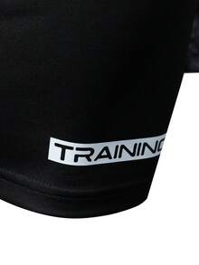 GymBeat Herren Kurzarm T-Shirt und Shorts Lässig Sportanzug - Orange - Übersicht 9