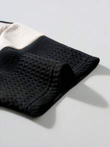 EGENSIO Camisa polo de hombre de unicolor con textura de jacquard de punto acanalado - Albaricoque - Ver 8