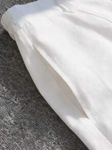 Resyla White 2 Pieces Set For Women, Loose Fit Camisole Vest Top And Wide Leg Pants, Summer - White - View 5