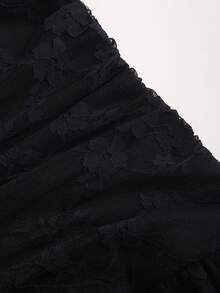 Sweetra Y2K Sexy Lace Halter Elegant Sweet Pleated Chiffon Dress, Suitable For Commuting - Black - View 6