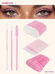 Bộ cọ chải mi dùng một lần 10/60/150/300/450/600/750/900 chiếc, cọ 2 trong 1, cọ tán mascara và cọ môi, bộ dụng cụ nối mi mềm mại kèm dụng cụ làm sạch hai đầu dành cho nghệ sĩ nối mi, sử dụng tại nhà và salon. - Nhiều màu - Xem 11