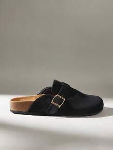 Solecia 女士通勤时尚百搭日常旅行休闲半截拖鞋 - 黑色 - 查看 2