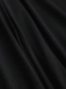 Sweetra Y2K Sexy Metal Buckle Versatile Commute Wide Leg Jumpsuit - Black - View 3