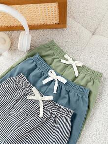 SHEIN 3件装男童短裤 - 薄荷綠 - 查看 8