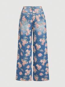 Sweetra Quần jeans nữ ống đứng dáng rộng thoải mái mùa xuân mới - Rửa trung bình - Xem 2