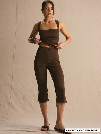 MUSERA Falda larga con abertura y dobladillo de encaje de cintura baja Co-Ord, cómoda y linda para uso diario, vacaciones, primavera, Pascua, Casa De Muse