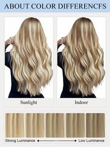 Extensiones de cabello humano con cinta de PU, sin pegamento, cinta adhesiva, piel sintética de PU sin costuras, 40G-50G, para cabello fino, con clips, cintas y micro enlaces cosidos previamente sellados - S18A-613 - Ver 14