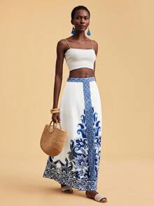 Travachic Women's Casual Vacation Cashew Pattern Skirt - Multicolor - View 4