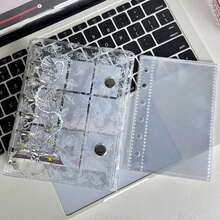 Joivida Minimalist Transparent Cartoon Cover Loose Leaf Binder - Multicolor - View 3