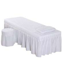 美容院床单 沙龙加厚床垫 美容床裙 带面部开口的床罩 身体按摩SPA床罩 - 彩色 - 查看 3