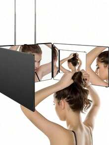 Espejo de cuidado personal ajustable en 3 direcciones a 360° - Cristal HD antivaho, diseño plegable portátil, adecuado para el hogar, viajes, gimnasio y salón de belleza - Perfecto para el afeitado de hombres, peinado de mujeres, maquillaje, estudiantes y profesionales - Ahorra espacio, decoración de baño y ayudante de almacenamiento de cuidado personal, precio asequible, regalos de Navidad, cosméticos, herramientas de maquillaje, artículos asequibles, regalos, regalos para mujeres, regalos de Navidad - Multicolor - Ver 1