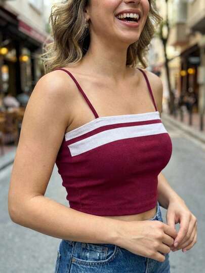 Top corto de mujer tirantes