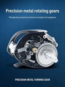 Black Metal Baitcasting Reel Ultra Light Stream Fishing Anti Backlash System Smooth Long Cast Professional Grade Durable Construction - Multicolor - View 6