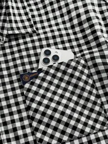 EASEVO Plus Size Men's Casual Plaid Short Sleeve Shirt, Summer - Multicolor - View 5