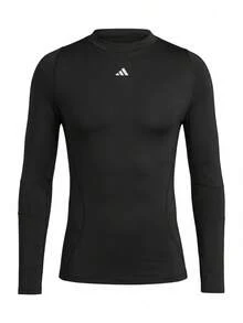 Adidas Techfit Men's Cold.Rdy Long Sleeve T-Shirt Black - 黑色 - 查看 1