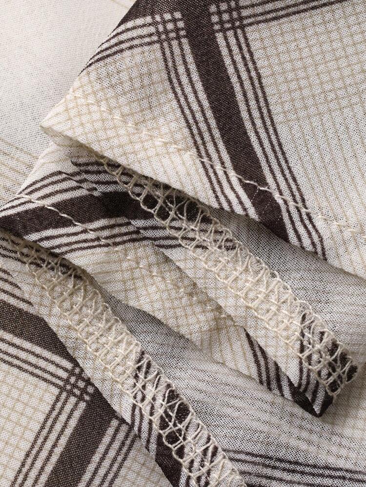 Women's Plaid Asymmetric Hem Short Casual Skirt