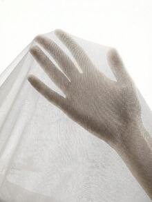 MaterniChic Đầm ôm dáng màu trơn thanh lịch với cổ áo bất đối xứng, phù hợp cho phụ nữ mang thai. - trắng - Xem 8