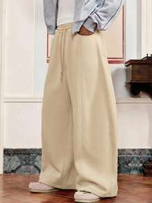 SWAVVY Pantaloni della tuta casual da uomo di colore grigio scuro, taglia standard, con tasche, gamba curva - Moka Marrone - Visualizzare 2