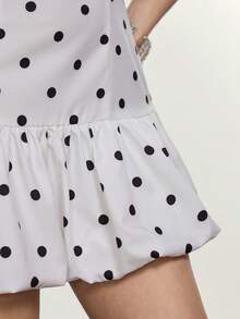 Rina Fox Vestido mini elegante de mujer con estampado de lunares y espalda descubierta, para verano - Multicolor - Ver 7