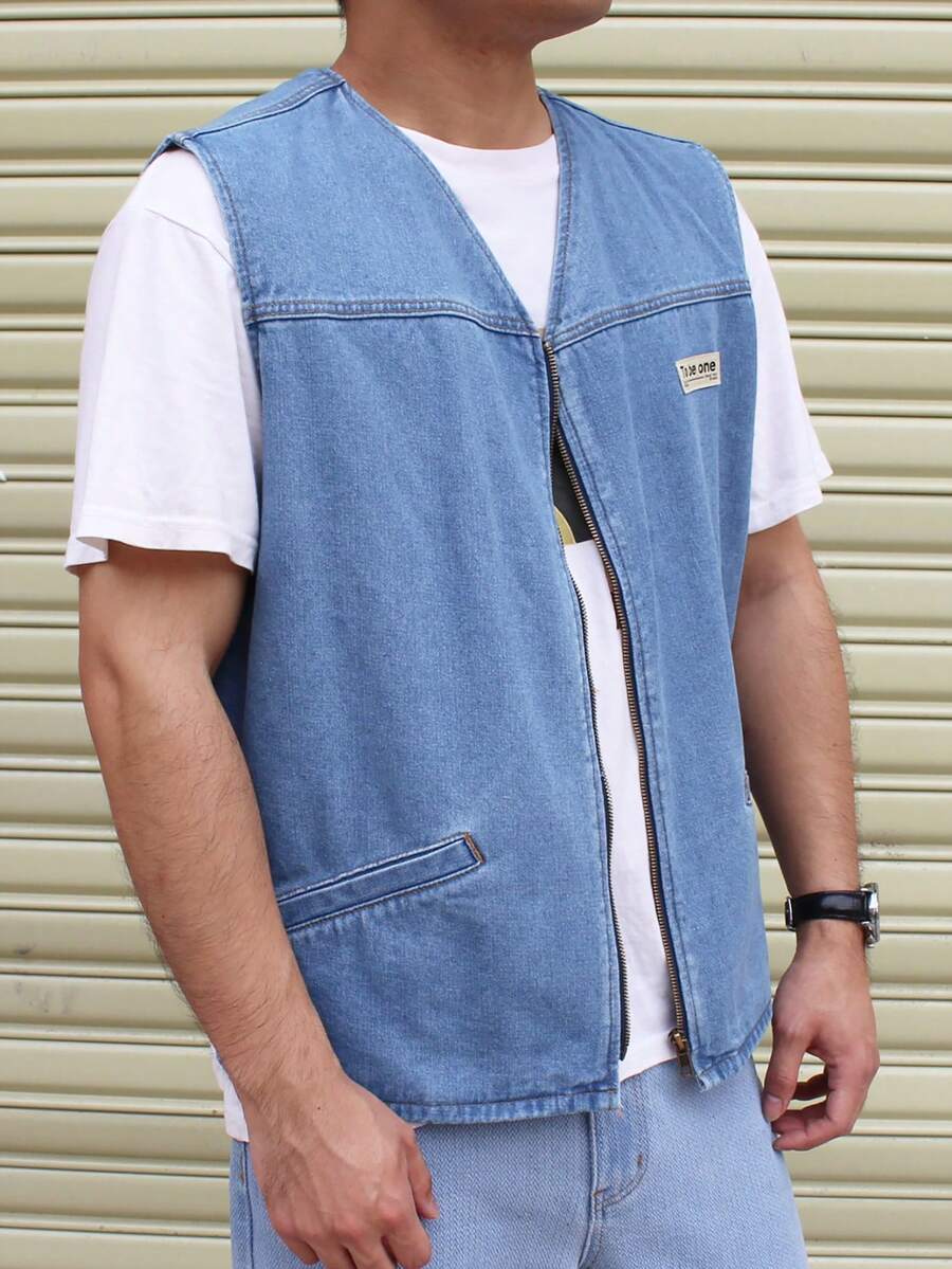 Manfinity Homme Men Denim Jackets - Light Wash - View 1