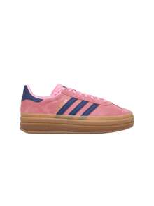 Adidas Gazelle Bold Women Casual Athletic Shoes Pink Glow / Victory Blue / Gum H06122 - 藕粉色 - 查看 1