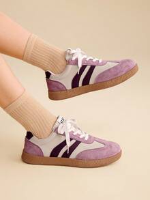 CUCCOO EASI Women's Round Toe Casual Versatile Sneakers - Lilac Purple - View 7