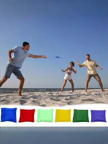 5pcs/9pcs Cornhole Bean Bags, 1.97inch Beanbags, Toss Game, Square Beanbag, Throw Bags, Throw Beach Bags, Lawn Games, Outdoor Games And Activities - Multicolor - View 3