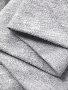 Livesso Women's Wing Print Oblique Shoulder Long Sleeve Casual Loose Sweatshirt - Grey - View 5