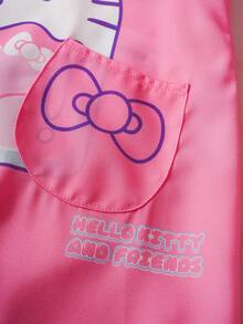 HELLO KITTY AND FRIENDS | SHEIN 1件女婴休闲宽松印花背带裤 - 粉色 - 查看 5