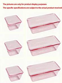 Caja de almacenamiento de cosméticos con estilo de cajón, juego de cajas de almacenamiento con cajón transparente, bandejas de varios tamaños, caja de almacenamiento multifuncional, puede almacenar diversos artículos pequeños como cosméticos, ropa, útiles escolares, herramientas pequeñas y vajilla, muy adecuado para tocadores, cocinas y cajones de oficina. - Rosa - Ver 2