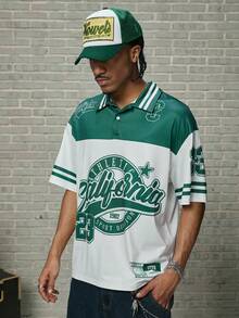 GALLERY FADE Men's Printed Polo Shirt, Fashionable And Versatile For Everyday Wear - Multicolor - View 6