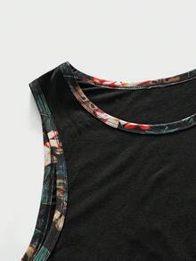 Ensemble débardeur et short imprimé tropical décontracté grande taille pour hommes EASEVO - Multicolore - Voir 3