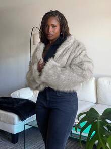 Tyla Gomez 女士浅灰色长袖休闲羽绒服，秋冬时尚女装 - 淺灰色 - 查看 4