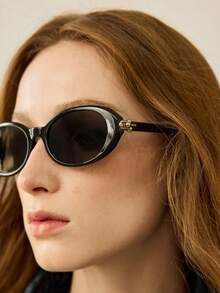 MOTF PREMIUM BLACK CAT EYE GLASSES - Black - View 2