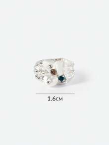 Opalesca Ocean Vacation Wind Ring,Premium/Elegant/Classy/Dailywear/Minimalist,Pearl/Crystal,Summer/Beach/Prom/Party/Holiday/Vacation,Engagement/Wedding/Promise,Bride,Heart/Floral,Fairycore/Mermaid Core,18K Gold-Plated - Silver - View 9
