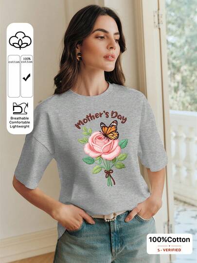 Elaire Camiseta de cuello redondo de manga corta blanca Anewsta, ropa casual de vacaciones desde la primavera hasta el verano