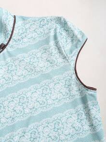 Sweetra Y2K Chinese Style Cheongsam Collar Elegant Blouse - Multicolor - View 5