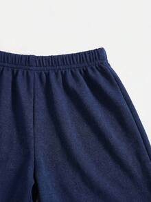 SHEIN 男童休闲舒适字母印花两件套 - 彩色 - 查看 5