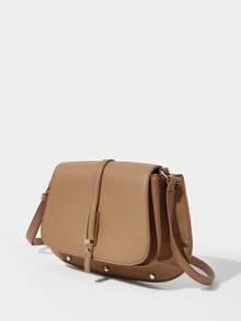 SHECARRY Women's Fashion Versatile Commuter Minimalist Crossbody Bag - Apricot - View 3