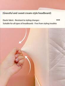 Cream-Style Thick, Elastic, Fully Enclosed Headboard Cover – Brand New, Suitable For All Seasons. Complete Set Of Soft Headboard Covers. - Multicolor - View 4