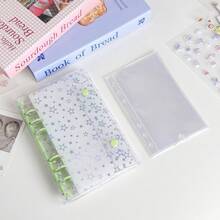 Zazumi Bìa sổ tay dạng vòng trong suốt A6, sổ dán sticker, tem niêm phong, hộp đựng sticker 3D, bìa sổ tay PVC 6 lỗ dạng vòng để tự làm nhật ký. - Nhiều màu - Xem 14