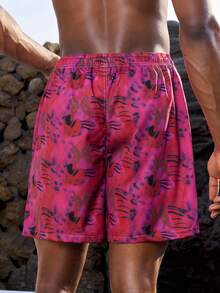 Manfinity VDAYZ Quần short nam kiểu dáng thường ngày in hình bướm nhuộm tie-dye, thích hợp mặc đi biển. - Nhiều màu - Xem 3