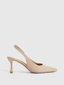 CUCCOO SZL Women's Pointed Toe Buckle Design Fashionable High Heels, Versatile For Daily Wear Valentine's Day - skin tone - View 3