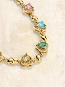 Glisma 18K镀金锆高级个性化手链 - 彩色 - 查看 3