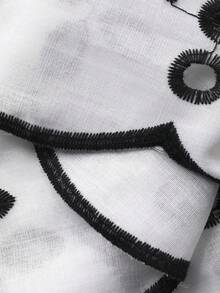 DAZY Đầm dài dáng rộng phong cách Bohemian cổ tròn tay lỡ 3/4 họa tiết hoa phối màu dành cho nữ. - trắng - Xem 7