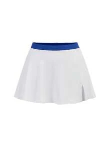 Cheerettes Women's Casual Pleated Patchwork Top And Mini Skirt Sports Set - أبيض - مشاهدة 9