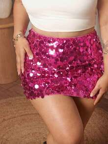 Lupita Cardoza Váy Bodycon Sequin cho trang phục dự tiệc năm mới Mini Short dành cho nữ - Đỏ - Xem 3