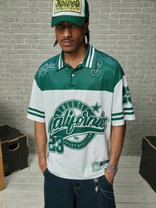 GALLERY FADE Men's Printed Polo Shirt, Fashionable And Versatile For Everyday Wear - Multicolor - View 7