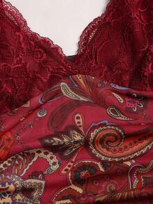 Sweetra Y2K Sexy Lace Patchwork Pop Art Style Vacation Camisole - Multicolor - View 6